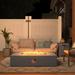 Brayden Studio® Branwen 12.8" H x 28" W Concrete Propane Outdoor Fire Pit Table Concrete in Gray | 12.8 H x 56 W x 28 D in | Wayfair