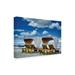 Highland Dunes Beach Chair 1 by Dennis Frates - Wrapped Canvas Photograph Canvas, Wood in Blue/Brown/Gray | 12 H x 19 W x 2 D in | Wayfair