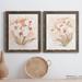 Red Barrel Studio® White & Coral Orchid I - Picture Frame Painting Print Set on Canvas Canvas, in Black/Blue/Green | 43.5 H x 31.5 W in | Wayfair