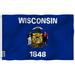 ANLEY Wisconsin State 2-Sided Polyester 36 x 60 in. House Flag in Blue | 36 H x 60 W in | Wayfair A.Flag.StateWisconsin