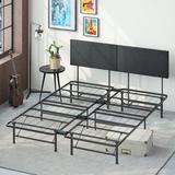 Alwyn Home Zinus 42” Francella® Mattress Foundation w/ Upholstered Headboard, Metal Platform Bed Frame Upholstered | Wayfair