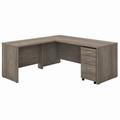 Bush Business Furniture Studio C 72W x 30D L Shaped Desk with Mobile File Cabinet and 42W Return in Modern Hickory - Bush Business Furniture STC007MHSU