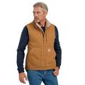 Carhartt Men's Washed Duck Sherpa-Lined Mock Neck Vest (Size XXXXL) Carhartt Brown, Cotton