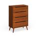 Fopp Mid-century Modern 4-Drawer Solid Wood Chest by Furniture of America