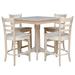 36" x 36" Square Top Table With 4 Counter Height Stools - 5 Piece Set