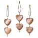 Novica Handmade Cheerful Hearts Wood Ornaments (Set Of 3) - 9.75" H x 2.4" W