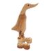 Novica Handmade Rain Boot Duck Wood And Bamboo Root Sculpture