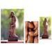 Suar Wood 'Mother and Daughter' Sculpture, Handmade in Indonesia - 14.25" H x 4.5" W x 1.6" D