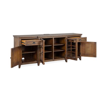Magnussen Home Bay Creek Toasted Nutmeg 80" Console - 80"W x 18"D x 32"H