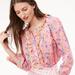 J. Crew Tops | J. Crew Liberty Cotton Poplin Ruffle Blouse | Color: Pink/Yellow | Size: S