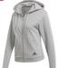 Adidas Tops | Adidas W Stack Fz Women Light Gray Track Hoodie | Color: Black/Gray | Size: S