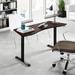 Upper Square™ Kaylan Height Adjustable Reversible Standing Desk Wood/Metal in Brown/Gray | 60 W x 30 D in | Wayfair