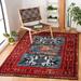 Blue/Red 96 x 0.59 in Indoor Area Rug - Union Rustic Ayla Oriental Area Rug Polypropylene | 96 W x 0.59 D in | Wayfair