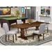 Lark Manor™ Privett Removable Leaf Solid Wood Dining Set Wood/Upholstered in Brown | 30 H in | Wayfair B096F216A5D1492CB0CDCF606FA03509