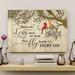Trinx Cardinals - Those We Love Fly Beside Us Everyday Gallery Wrapped Canvas - For Memorial Décor, & Red Home Decor Canvas in Brown/Green | Wayfair