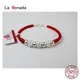 Perles de La Monada fil rouge pour La main Bracelet en argent Sterling 925 corde de fil rouge