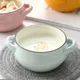 Bol à soupe en céramique à Double poignée bol à Dessert de riz de Restaurant bol à Pudding Mini