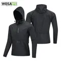 WOSAWE-Veste de cyclisme coupe-vent à capuche pour homme coupe-vent coupe-vent coupe-vent