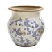 10.5" Tuscan Ceramic Blue Scroll Urn Vase