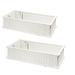 2 PCS Raised Garden Rectangle Plant Box - White - 48'' x 24'' x 12'' (LxWxH)