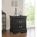 Nightstand in Black/Cherry