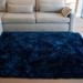 Romance Collection Navy Blue Shag Area Rug Soft Fluffy Shaggy Carpet