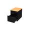 Lüllmann Büro Rollcontainer mit Hängeregistratur 62x46x59cm Schwarz/Buche-Dekor