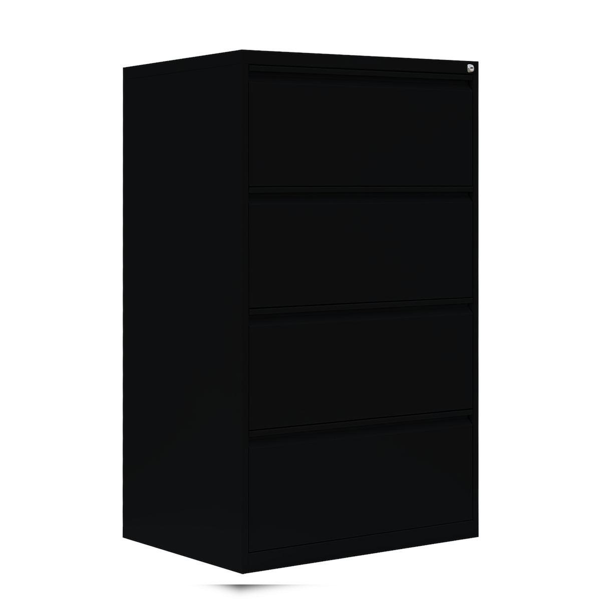 Lüllmann® Hängeregistraturschrank, 4 Schubladen zweibahnig, 1320 x 760 x 620 mm, tiefschwarz Image