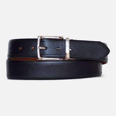Nautica Men's Reversible Pebbled Belt True Black, 34W