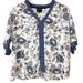 Anthropologie Tops | *** Sale W5 Boho Top Floral Blue Anthropologie M | Color: Blue/White | Size: M
