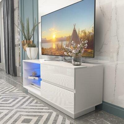 Dudu High Gloss Led Tv Cabinet, Schuyler Tv Stand For Tvs Up 60 With Electric Fireplace