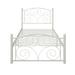 Alcott Hill® Alyra Twin Metal Bed Metal in White | 12.4 H x 39 W x 75 D in | Wayfair 00AB83DB00274D159E3358029D2D1360