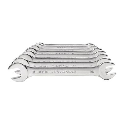 Doppelmaulschlüsselsatz 12-teilig SW6-32 mm CV-Stahl verchromt - Promat Image