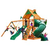 Gorilla Playsets Mountaineer Wood Swing Set with Tube Slide