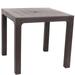 Plastic Outdoor Patio Dining Table - Brown - 31-Inch Square