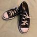 Converse Shoes | Converse Black Sneakers, Low Tops. Youth Size 2. | Color: Black/White | Size: 2 Youth