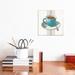 East Urban Home Wake Me up Coffee IV Blue w/ Stripes No Cookie by Danhui Nai - Painting Print Canvas in Blue/Brown/Gray | Wayfair