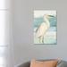 East Urban Home Heron on Seaglass II by Lanie Loreth - Painting Print Canvas in Blue/Green/White | 26 H x 18 W in | Wayfair