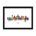 East Urban Home Houston Texas Skyline by Michael Tompsett - Graphic Art Print Paper/Metal in Blue/Orange/Red | 24 H x 32 W x 1 D in | Wayfair