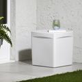 South Shore Dalya Outdoor Plastic Side Table Plastic in White | 16 H x 16 W x 16 D in | Wayfair 13790