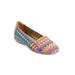 Extra Wide Width Women's The Bethany Slip On Flat by Comfortview in Grey Multi (Size 10 1/2 WW)