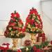 24"H Tabletop Christmas Tree by BrylaneHome in Red