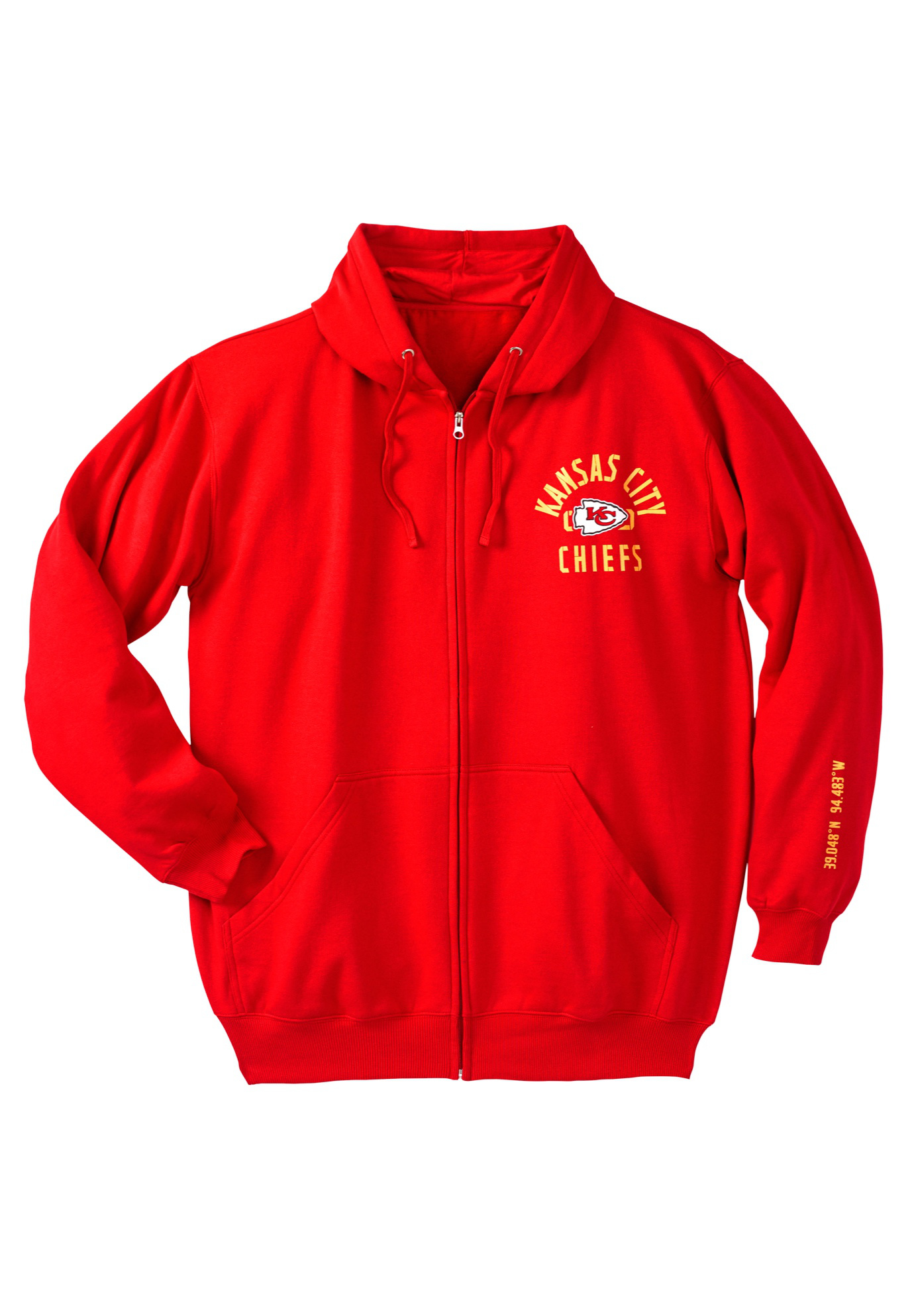 Men's Big & Tall NFL® Team Full-Zip Hoodie by NFL in Kansas City Chiefs (Size XL)