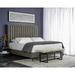 Everly Quinn Lindenwold Bed - King - Antonio Charcoal Upholstered/Metal/Polyester in Black | 65 H x 83 W x 86.75 D in | Wayfair