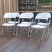 Inbox Zero 330 lb. Capacity Folding Chair w/ Charcoal Frame Plastic/Resin/Metal in Gray/White, Size 32.75 H x 19.0 W x 22.0 D in | Wayfair