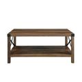 Union Rustic Larenda Coffee Table w/ Storage Wood in Brown | 18 H x 40.125 W x 22 D in | Wayfair 97E1803BF0264285BE6D25B0112F652E