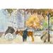 Winston Porter Autumn in New York - Study II by Samuel Dixon - Wrapped Canvas Painting Canvas in Blue/Brown | 8 H x 12 W x 1.25 D in | Wayfair