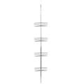 Telescopic Shelves Bathroom, Telescopic Shower Caddy, Shower Caddy Corner Free Standing, Telescopic Shower Caddy, Metal Telescopic Shower Shelf, 4 Tier Adjustable Bathroom Corner Shelf