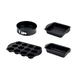 PRESTIGE, Aerolift, 4 Piece Bakeware Set, Non stick, Cushion Base, Fridge Freezer & Dishwasher Safe, Carbon Steel, 9 Springform Tin, 8 Square Cake Tin, 12 Cup Muffin Tin, 9 x 5 Loaf Tin, 4 Piece Set