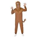 amscan Men's Plush Lion Large Costume Body Suit, Tan